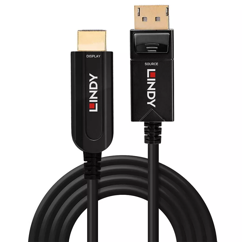 Lindy cavo fibra ottica ibrido DisplayPort 1.2 su HDMI 18G 40 m