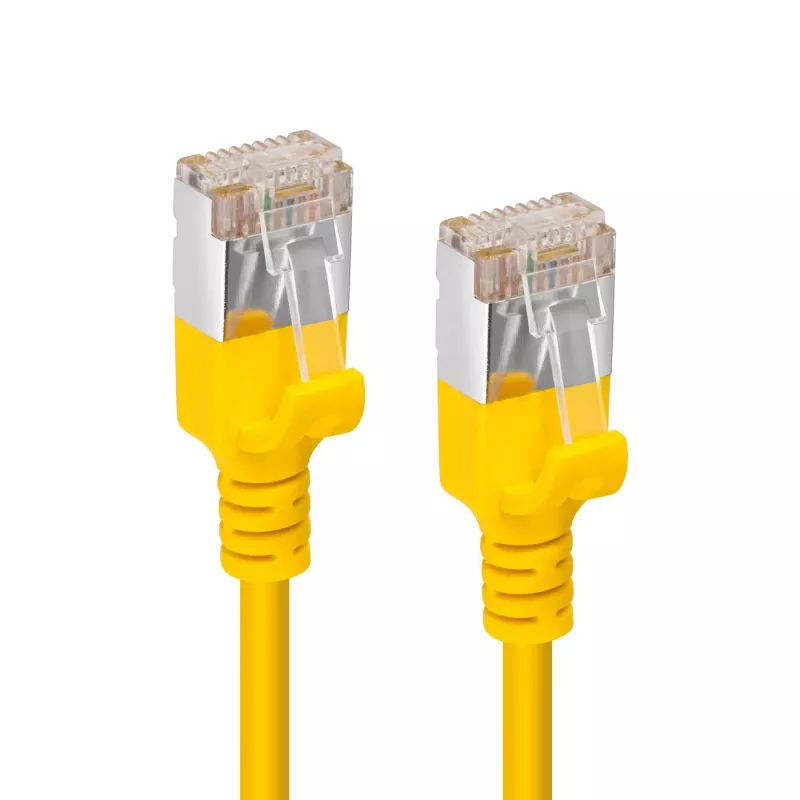 Microconnect V-FTP6A005Y-sottile cavo di rete giallo 0,5 m Cat6a U/FTP (STP)