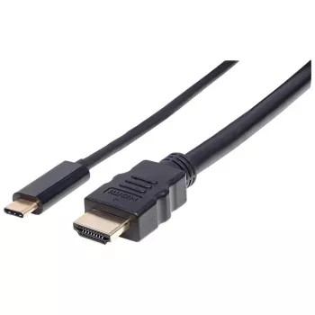 Manhattan Cavo USB-C su HDMI, 4K@30Hz, 2 m, nero, connettore maschio su connettore maschio, garanzia tre anni