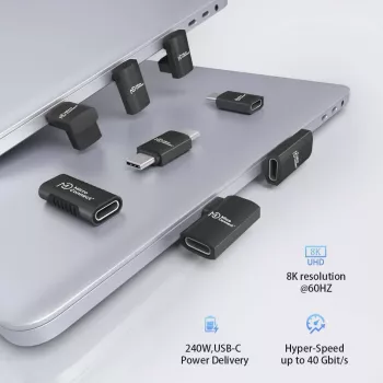 Cavo USB-C MicroConnect Premium USB4 3x2 USB-C, connessione dati e alimentazione ad alta velocità compatibile USB4