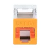 Intellinet Cat6a 10G Keystone Jack schermato slim senza attrezzi, arancione