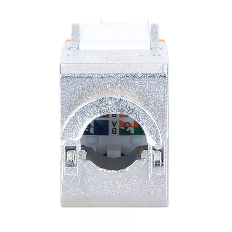 Intellinet Cat6a 10G Keystone Jack schermato slim senza attrezzi, arancione