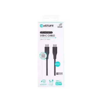 eSTUFF ES604180 Cavo USB USB 2.0 1 m USB-C nero