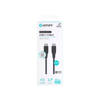 eSTUFF ES604280 Cavo USB USB 2.0 2 m USB C nero
