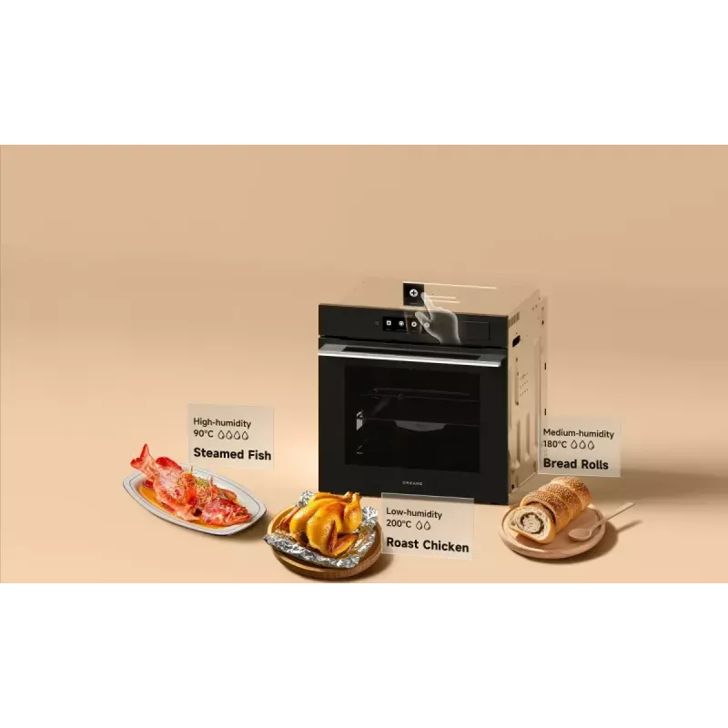 Forno da incasso Dreame OZ60 Pro Combi — 81 L, 60 cm, nero, classe energetica A++