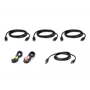 ATEN kit cavi KVM USB DisplayPort triple-display 1,8 m