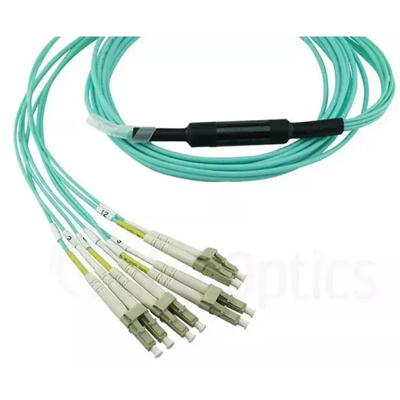 Cavo in fibra ottica BlueOptics OCTCABLE10M-SR 10 m OM3 MPO a 4×LC acquamarina