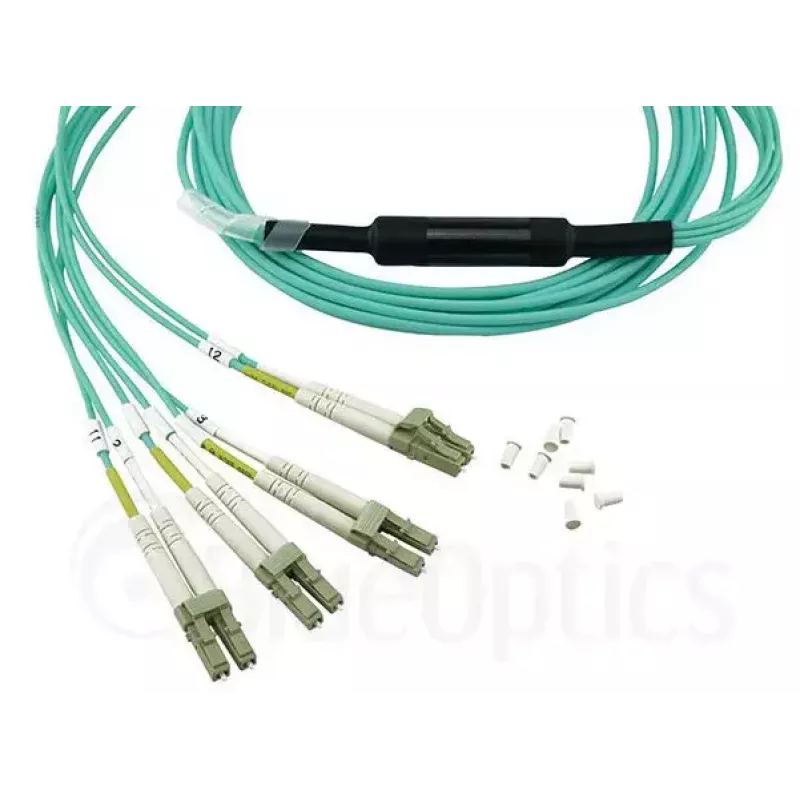 Cavo in fibra ottica BlueOptics OCTCABLE10M-SR 10 m OM3 MPO a 4×LC acquamarina
