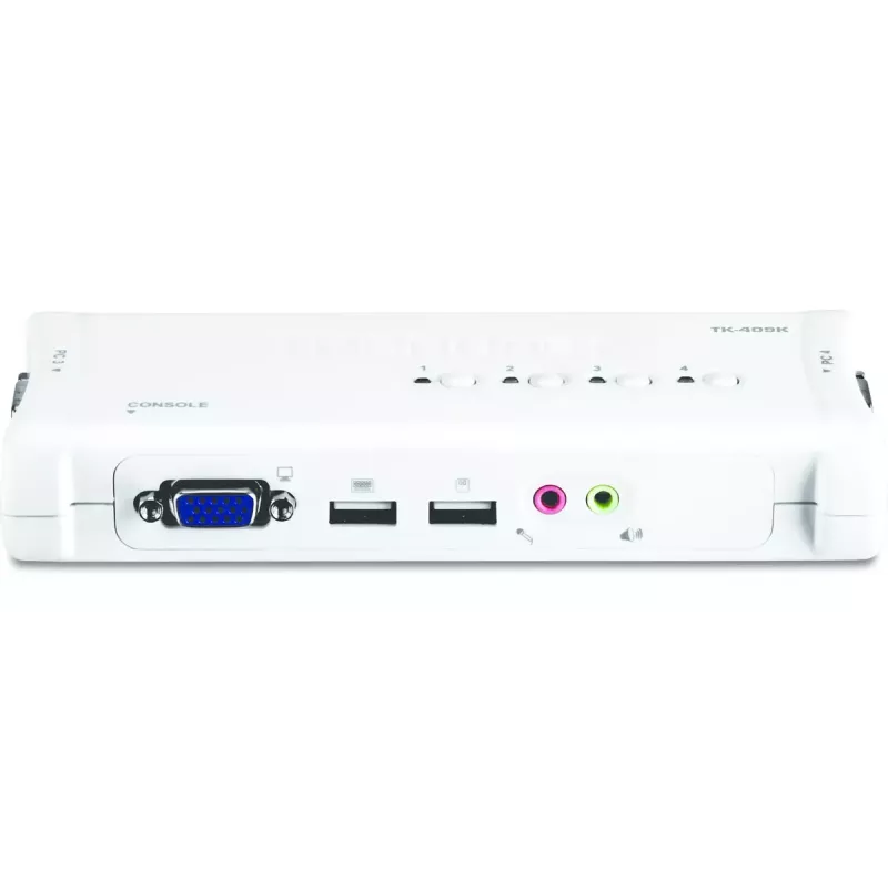Switch KVM Trendnet TK-409K USB VGA 2048x1536 1,6 m con cavo blu
