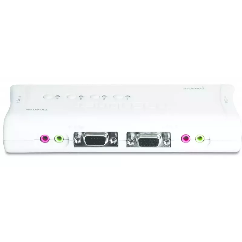 Switch KVM Trendnet TK-409K USB VGA 2048x1536 1,6 m con cavo blu