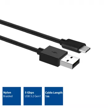 ACT cavo di ricarica/dati USB 3.2 Gen1 connettore A maschio - connettore C maschio 1 metro, nylon