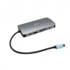 Dock USB-C Nano i-tec Metal HDMI/VGA con LAN + caricabatterie universale 77 W