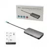 Dock USB-C Nano i-tec Metal HDMI/VGA con LAN + caricabatterie universale 77 W