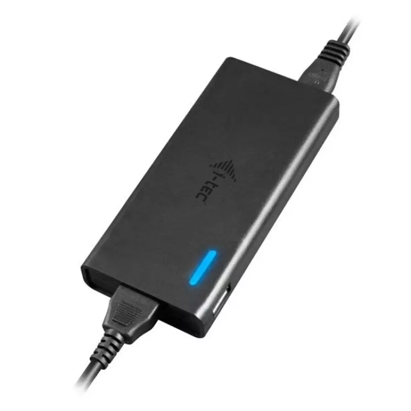Dock USB-C Nano i-tec Metal HDMI/VGA con LAN + caricabatterie universale 77 W