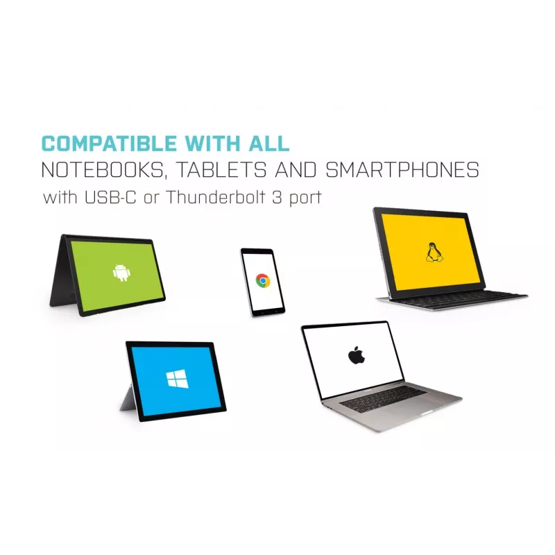 Dock USB-C Nano i-tec Metal HDMI/VGA con LAN + caricabatterie universale 77 W