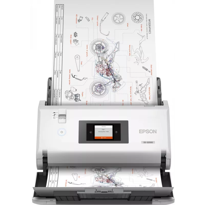 Scanner a trascinamento Epson WorkForce DS-32000 600 x 600 DPI A3 bianco