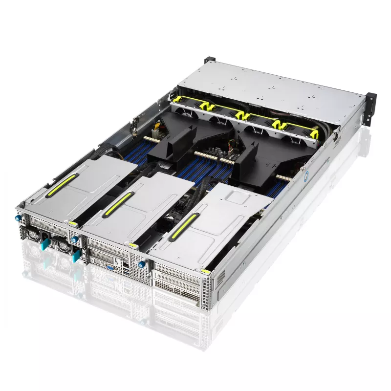 ASUS RS720-E11-RS24U Intel C741 Rack (2U) nero, argento