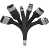 Techly ICOC USBC-RJ45 cavo di rete nero 0,144 m