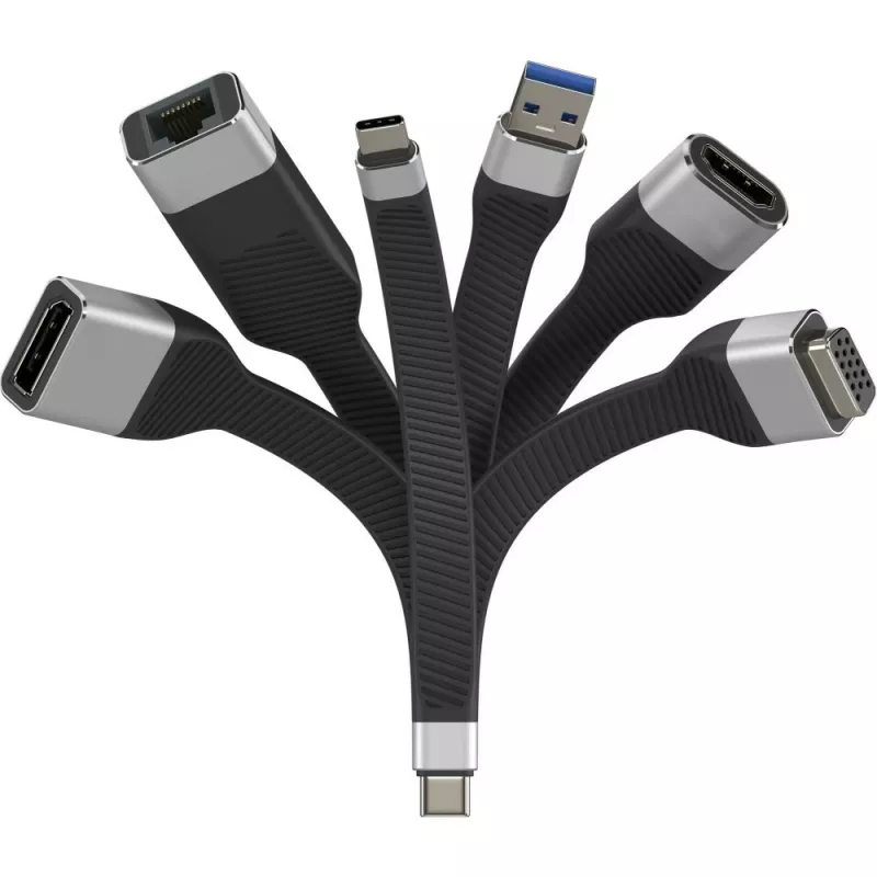 Techly ICOC USBC-RJ45 cavo di rete nero 0,144 m