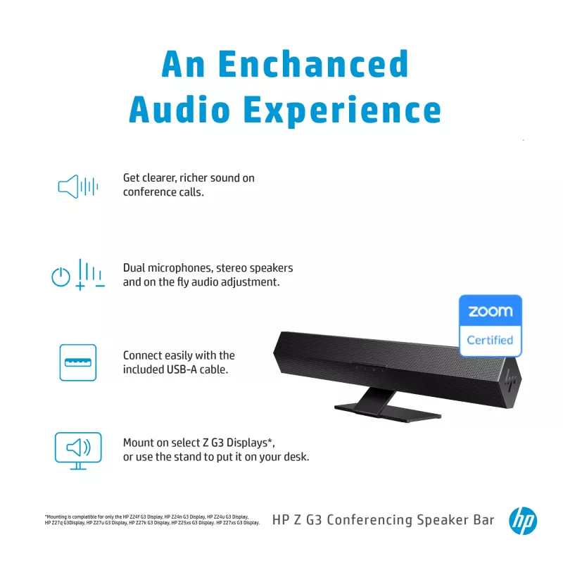 Z G3 sistema di conferenza soundbar, nero