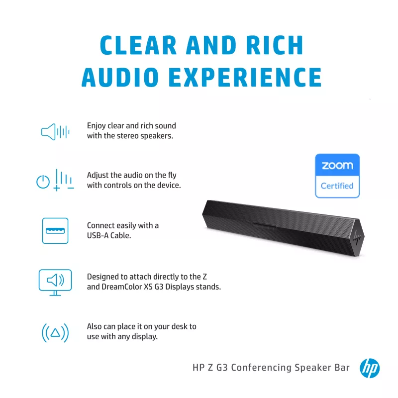 Z G3 sistema di conferenza soundbar, nero