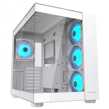 Case PC Midi-Tower Cougar FV150 ARGB bianco — ATX/Micro-ATX/Mini-ITX, 3x120mm anteriore, 1x120mm posteriore, 2 alloggiamenti 3,5