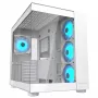 Case PC Midi-Tower Cougar FV150 ARGB bianco — ATX/Micro-ATX/Mini-ITX, 3x120mm anteriore, 1x120mm posteriore, 2 alloggiamenti 3,5 inch + 2 da 2,5 inch, USB 3.2 Gen1
