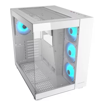 Case PC Midi-Tower Cougar FV150 ARGB bianco — ATX/Micro-ATX/Mini-ITX, 3x120mm anteriore, 1x120mm posteriore, 2 alloggiamenti 3,5