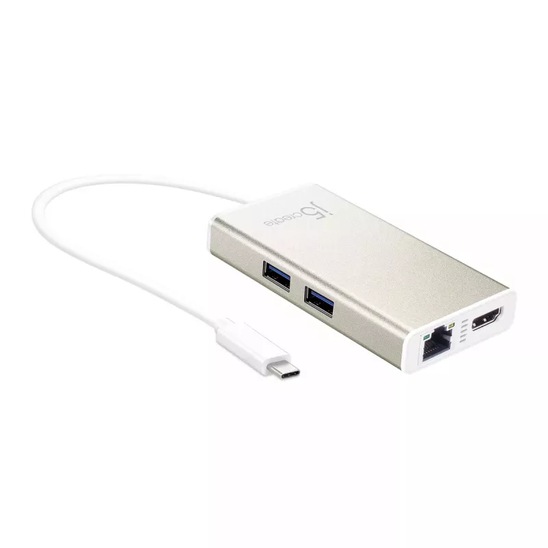 Adattatore multiplo USB Type-C j5create JCA374-N con filo 60W 4K