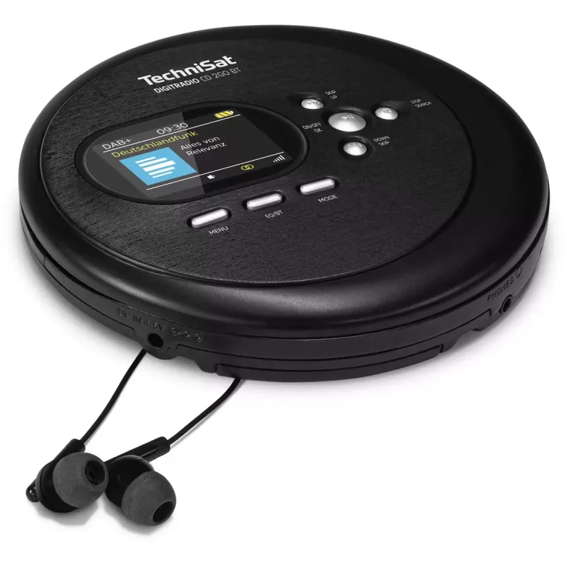 Lettore CD portatile TechniSat DIGITRADIO CD 2GO BT Nero MP3 DAB+ FM