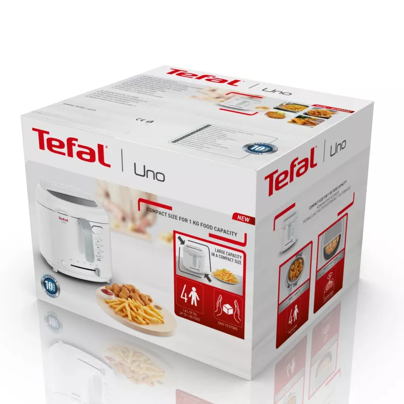 Tefal Uno FF203130 Friggitrice singola 1,8 l a sé stante 1600 W Friggitrice Bianca