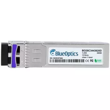 Modulo ricetrasmettitore di rete BlueOptics AT-SPBD20DUAL-14-BO — SFP in fibra ottica, interfaccia cSFP, connettore LC, alluminio