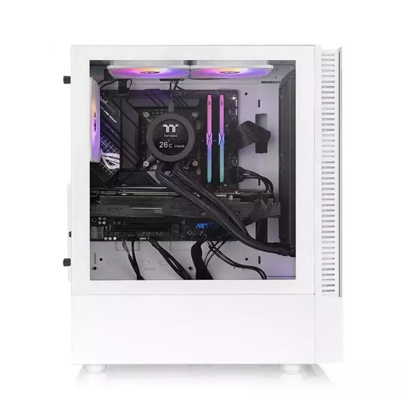 Case per PC Thermaltake View 200 TG Snow ARGB Midi Tower bianco