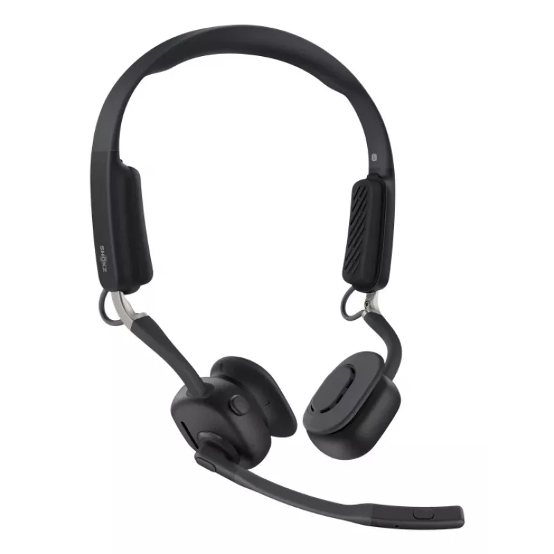 SHOKZ OpenMeet UC headset wireless per videoconferenze a conduzione ossea Bluetooth con adattatore USB-C