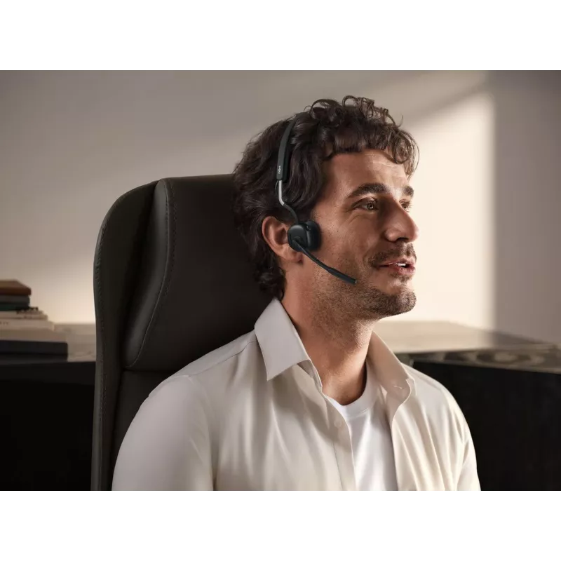 SHOKZ OpenMeet UC headset wireless per videoconferenze a conduzione ossea Bluetooth con adattatore USB-C