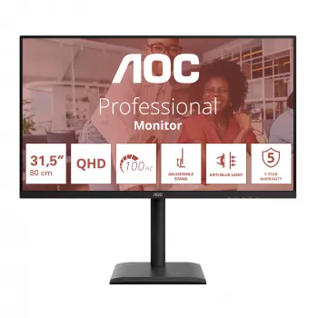 Monitor per computer AOC E4 Q32E4U 80 cm (31,5 inch) 2560 x 1440 pixel Quad HD LED nero