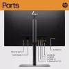 Monitor HP E24 G5 FHD senza PVC, 60,5 cm (23,8 pollici), 1920 x 1080 pixel, Full HD, LCD, 5 ms, nero, argento