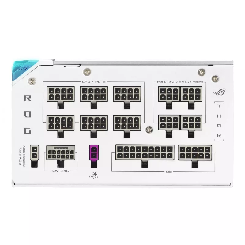 Alimentatore ASUS ROG THOR-1200P3-WHITE-GAMING 1200 W ATX 20+4-Pin, 80 PLUS Platinum, bianco