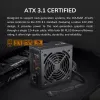 Alimentatore Cougar ATLAS 650W ATX3.1 80 PLUS Bronze, 24-Pin-ATX, ventola da 120 mm, nero