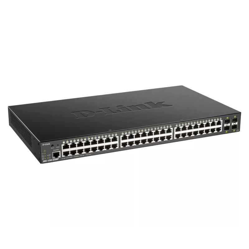 Switch D-Link 48 porte Gigabit Smart Managed con 4 x 10G SFP+, 370 Watt