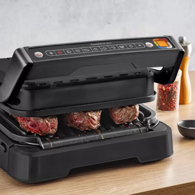 Grill da contatto Tefal OptiGrill 2in1 GC7728 2100W nero