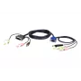 ATEN 2L-7DX2U adattatore cavo video 1,8 m VGA (D-Sub) + 3,5 mm + USB Type-A DVI-I + 3,5 mm + USB Type-B nero, verde, rosa