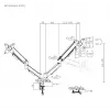 Supporto monitor con molla a gas eSTUFF GLB227012, regolabile in altezza, compatibile VESA