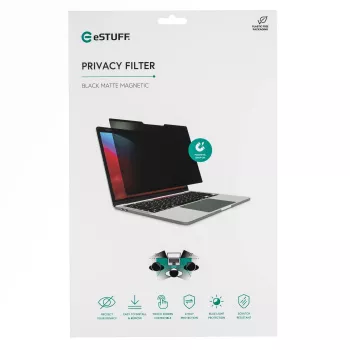 Filtro privacy eSTUFF GLBM13297206 per schermi da 13,8 inch, fissaggio magnetico