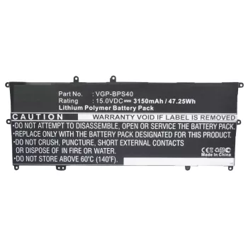 Batteria per laptop CoreParts per Sony, batteria, Sony, SVF14N16CW, SVF14N26CW, SVF15N13CW, SVF15N18PW, VAIO Fit 14A, VAIO Fit 15