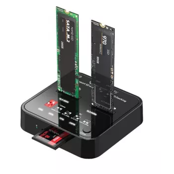 Media Duplicator CoreParts MS-CLONER-M2-SD nero USB Type-C M.2