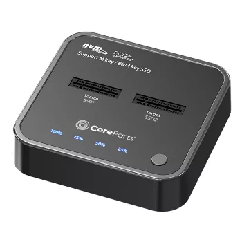 CoreParts MS-CLONER-NVME docking station per unità di memoria USB 3.2 Gen 2 (3.1 Gen 2) Type-C nero