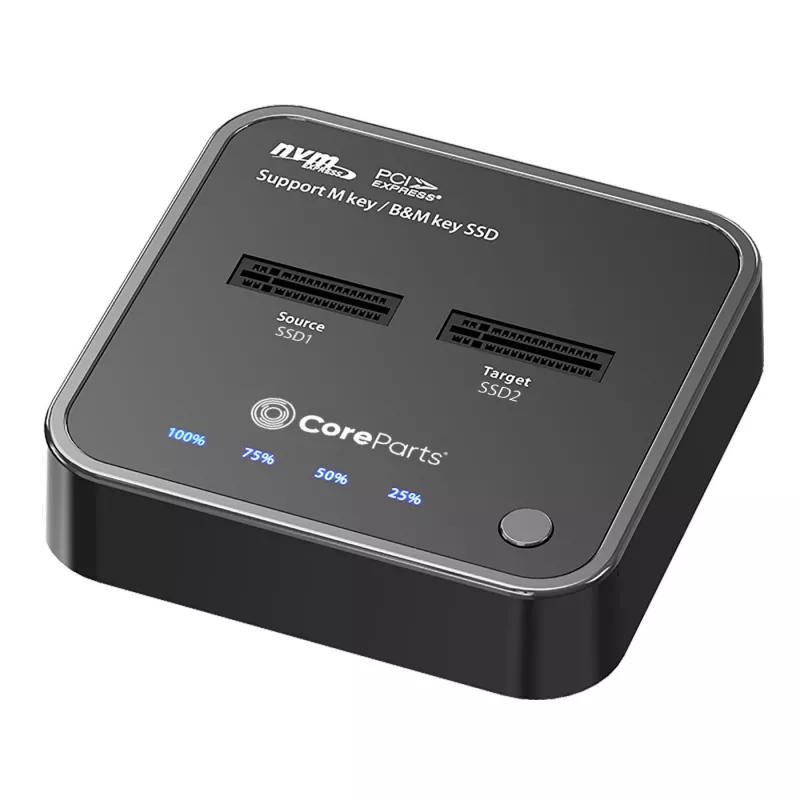 CoreParts MS-CLONER-NVME docking station per unità di memoria USB 3.2 Gen 2 (3.1 Gen 2) Type-C nero