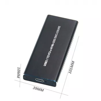 CoreParts MSUB8001 case per unità di memoria SSD nero M.2