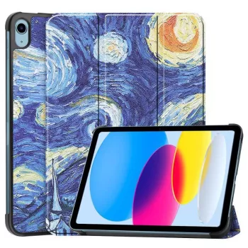 CoreParts TABX-IP10-COVER13 Custodia rigida a tre ante per iPad 10a generazione, stile Starry Sky